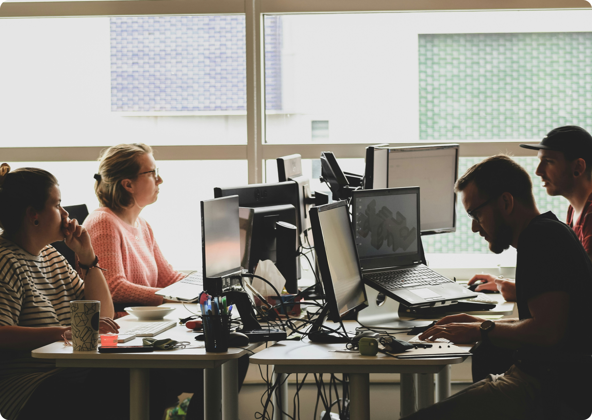 Developer working on the Thndr AI platform